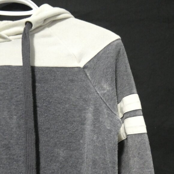 FOREVER 21 | small | Grey and Cream Hooded Sweatshirt | Kangaroo Pocket - Picture 6 of 16